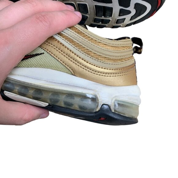 Rare 2017 Nike Air Max 97 OG QS Metallic Gold Size 9.5 - Picture 6 of 12